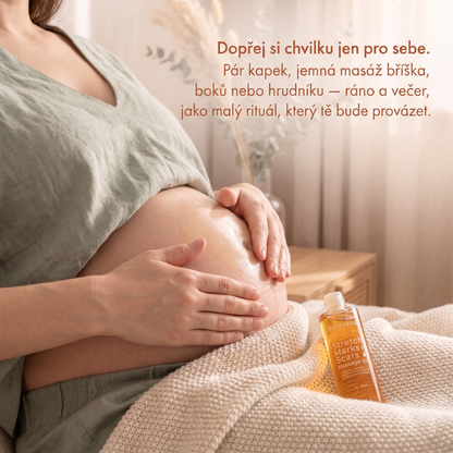 Olej proti striím a pro zpevnění pleti